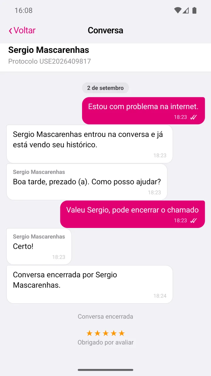 Tela Ajuda do aplicativo Use Resolve